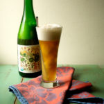 Peach-Basil Sorbet & Saison Float (Beer Float)