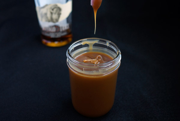 Vanilla Bourbon Caramel Sauce // stirandstrain.com