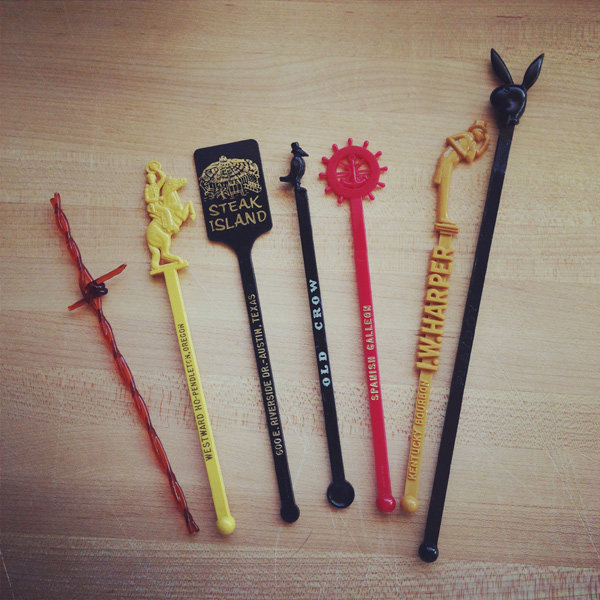 Very, very early birthday gift of ancient stir sticks.