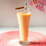 Tropical Rum Peach Frozen Blended Cocktail