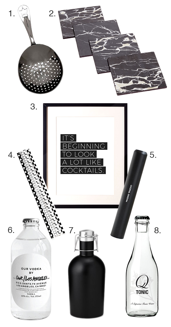 Holiday Gift Guide: Black and White and Booze All Over // stirandstrain.com